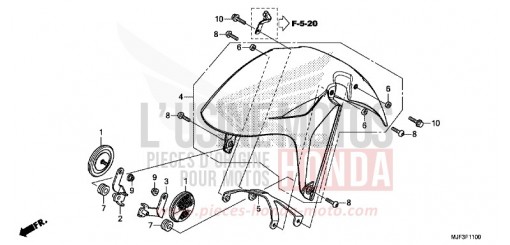 FRONT FENDER CTX700AE de 2014